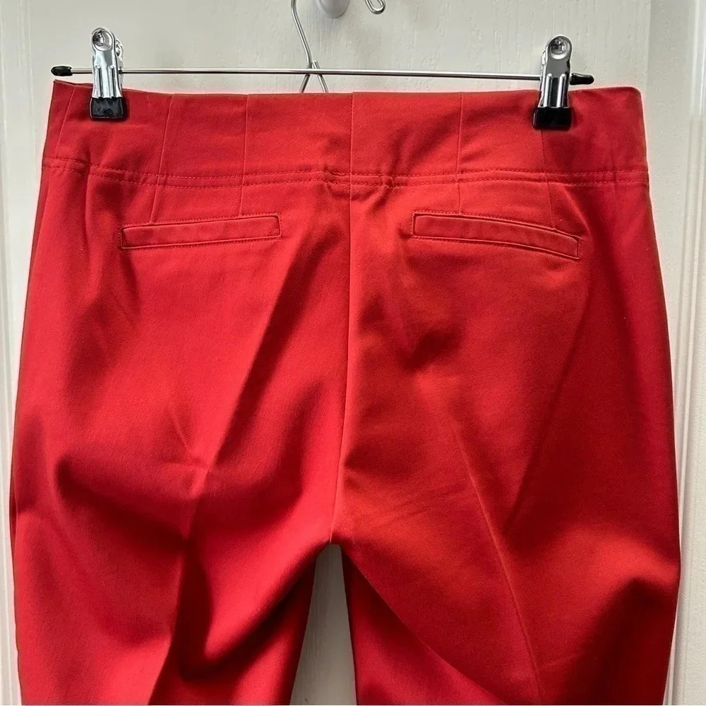 Ricki’s Slim Fit Ankle  Slit Cropped Pants Cotton Sateen Burnt Orange Size 0 - Picture 7 of 16